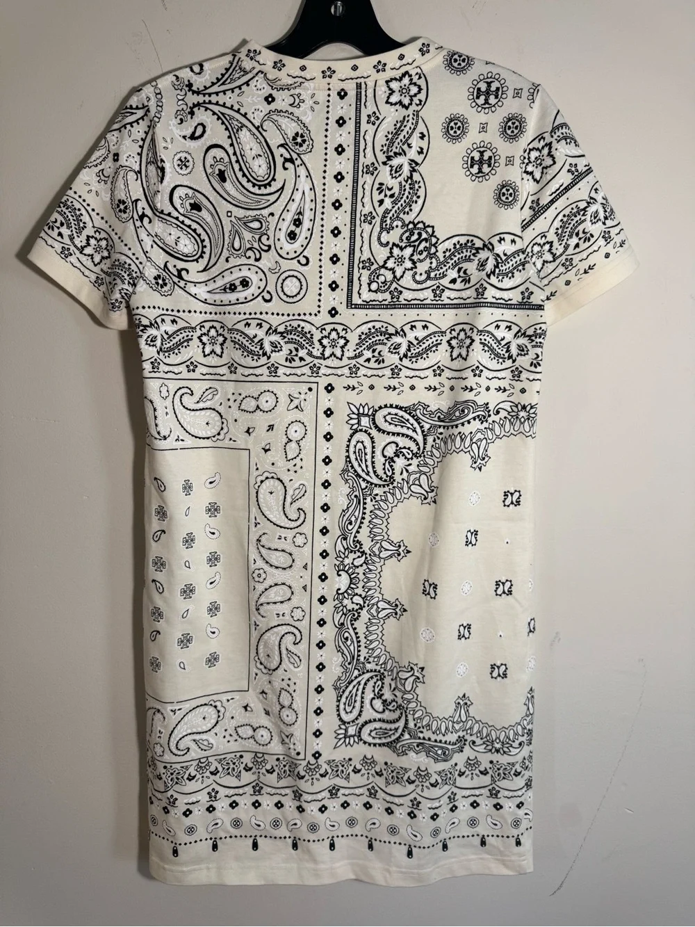 Tory Burch Bandana Sequin T Shirt Dress size Small